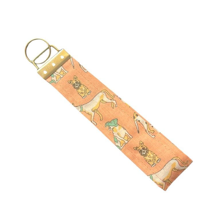 Dog Print Keychain Wristlet